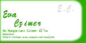 eva czimer business card